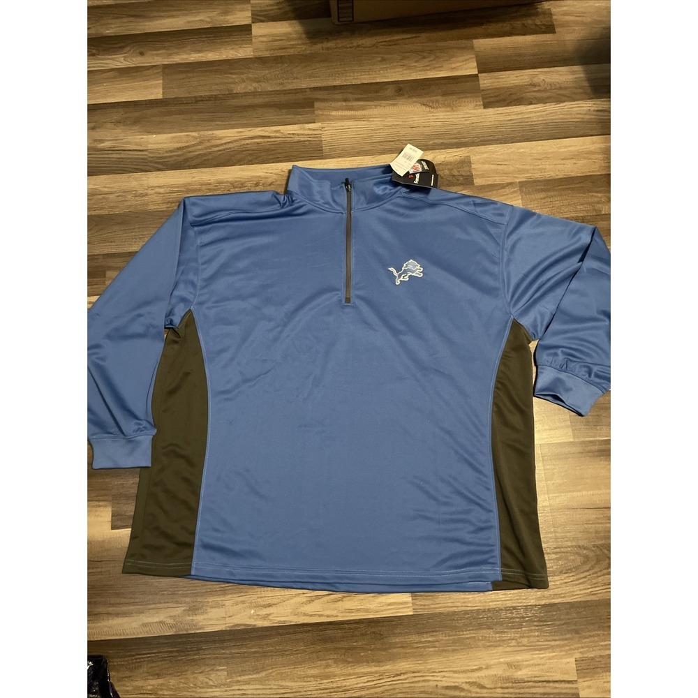 Detroit Lions 4XL Fanatics NFL Sideline Quarter Zip BNWT Honolulu Blue